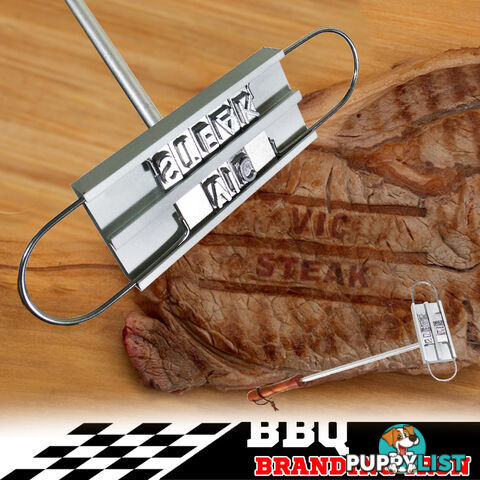 BBQ Branding Iron Changeable Letters Grilling Restaurant Kitchen Steak Tools