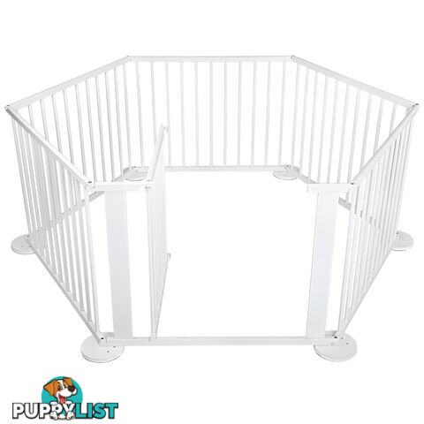 Baby Natural White Wooden Playpen