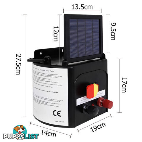 5km Solar Power Electric Fence Energiser Charger