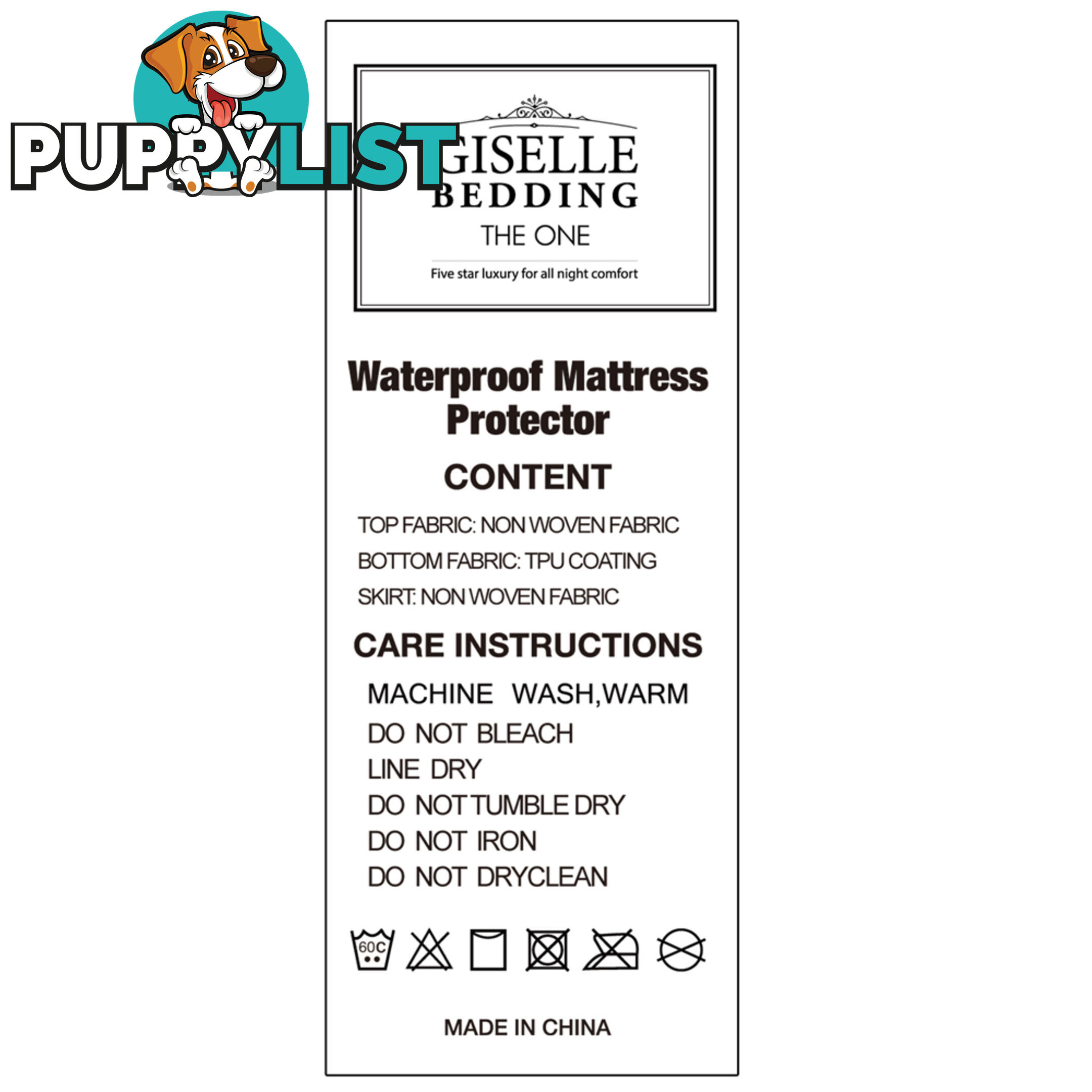 Waterproof Non-Woven Mattress Protector - Double