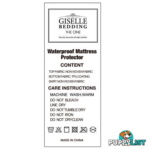 Waterproof Non-Woven Mattress Protector - Double