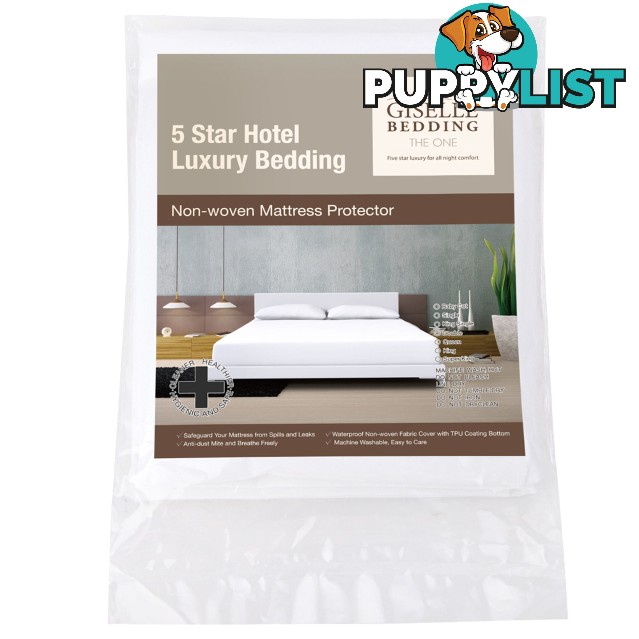 Waterproof Non-Woven Mattress Protector - Double