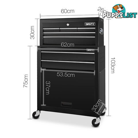 7 Drawer Toolbox _ Black