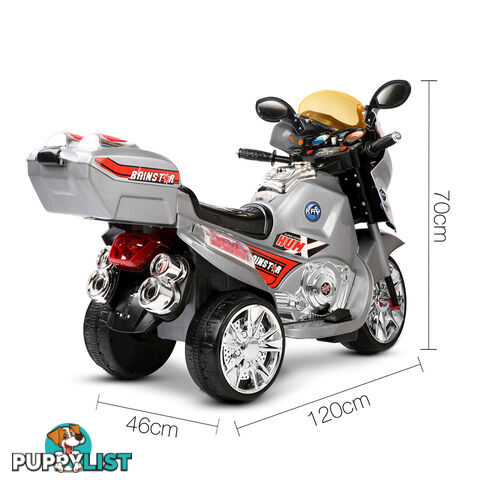 Kids Ride on Motorbike Silver Red