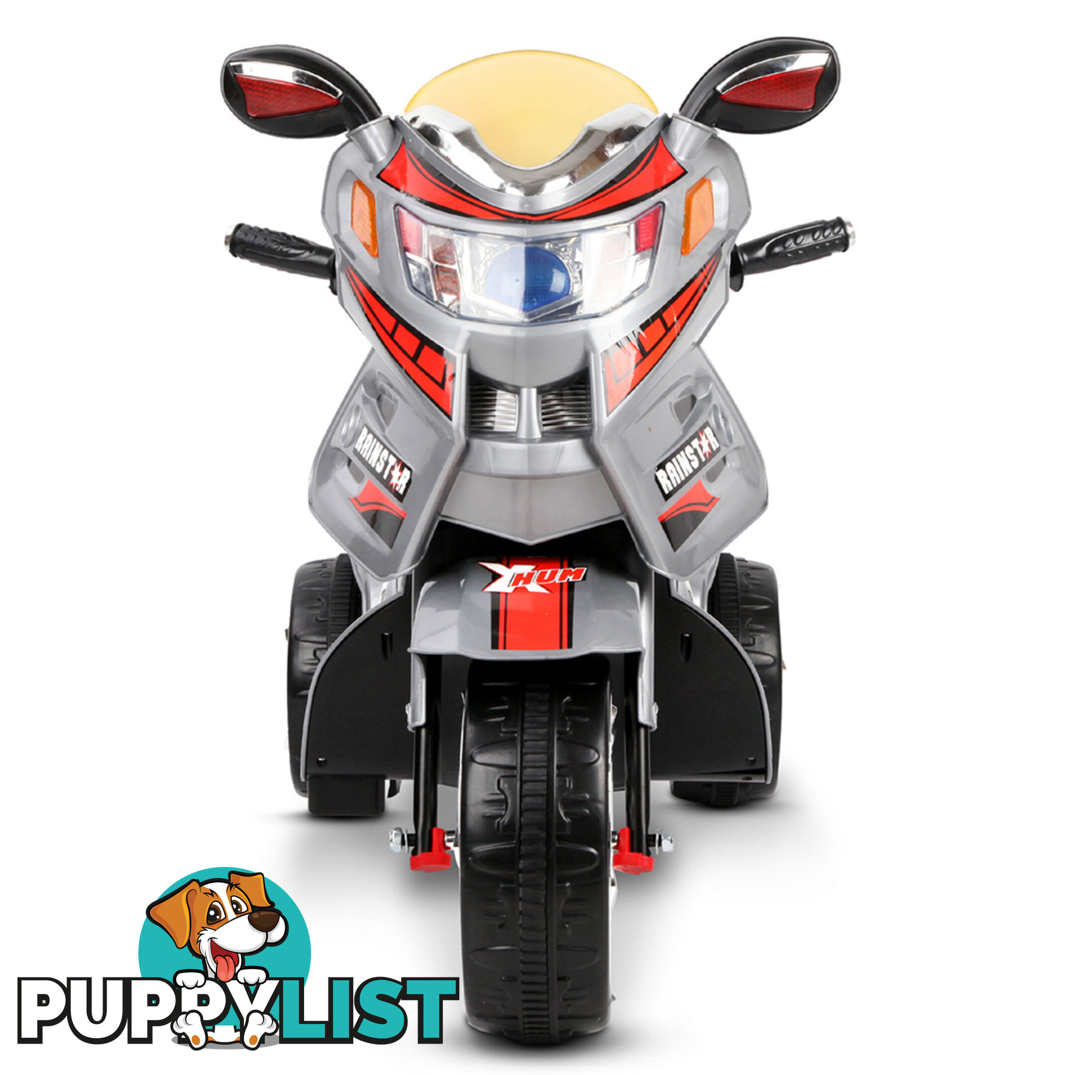 Kids Ride on Motorbike Silver Red