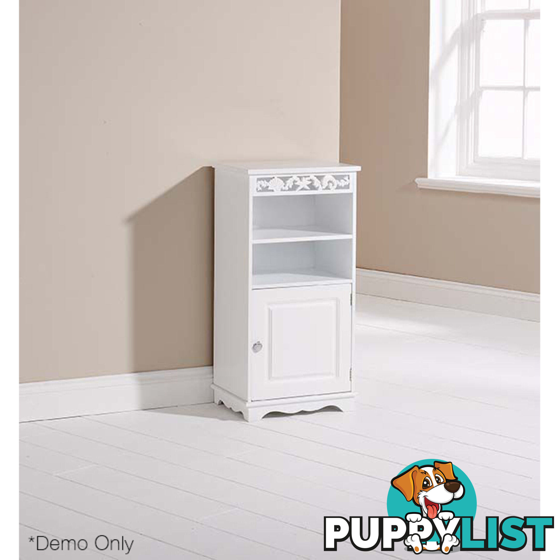 Coastal Floor Cupboard in WHITE