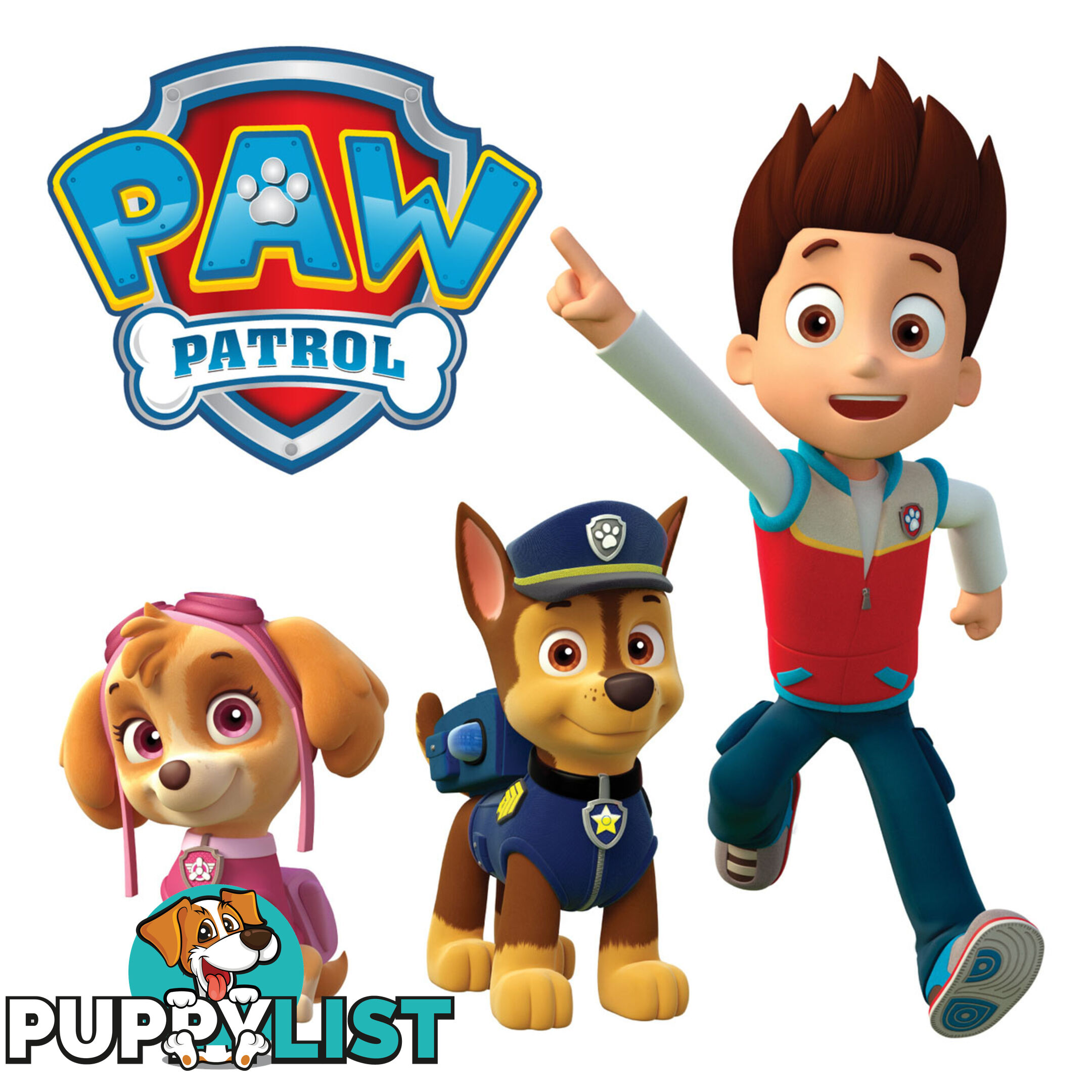 10 X Paw Patrol Wall Stickers - Totally Movable and Reusable