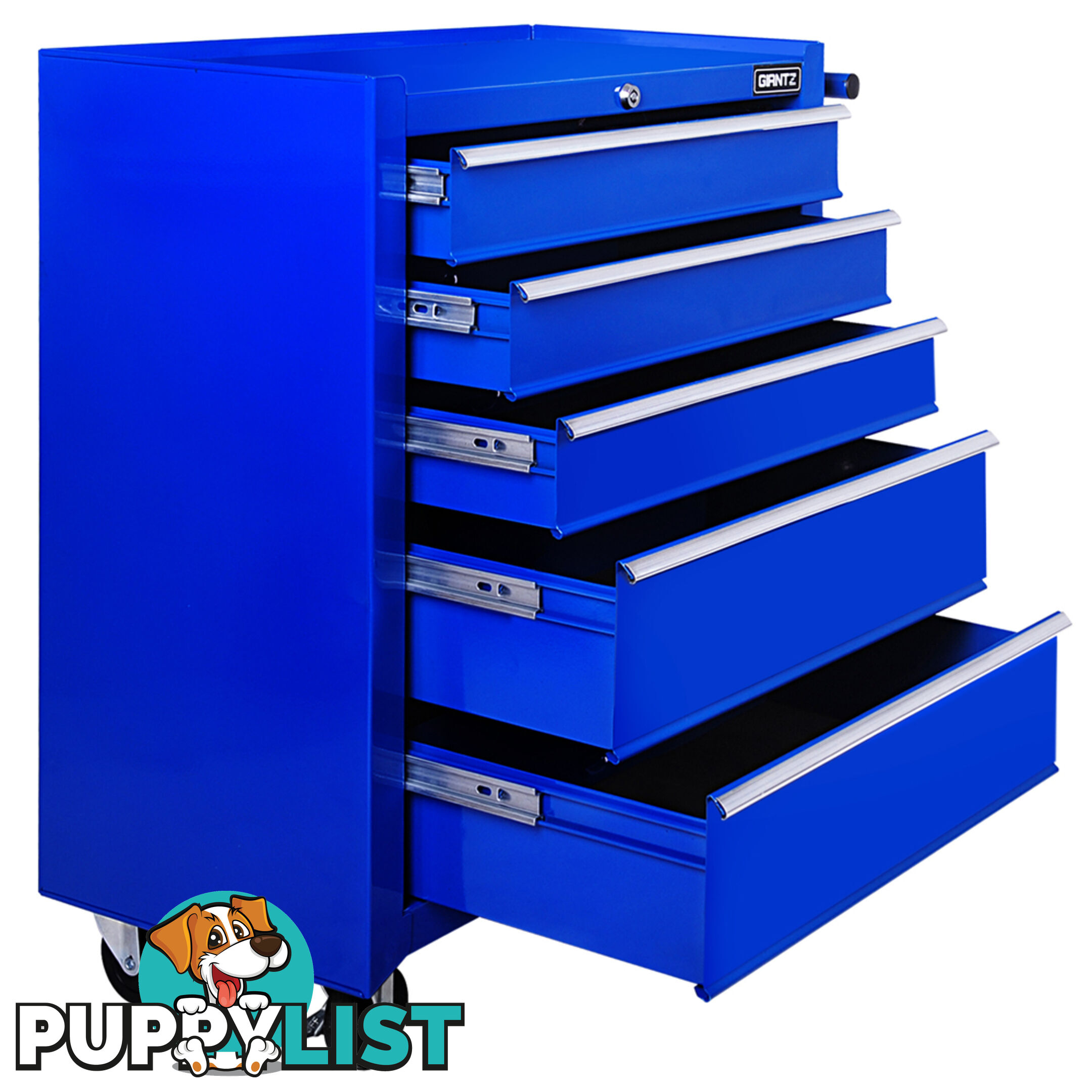 5 Drawers Roller Toolbox Cabinet  Blue