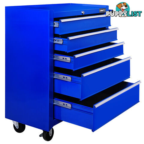 5 Drawers Roller Toolbox Cabinet  Blue