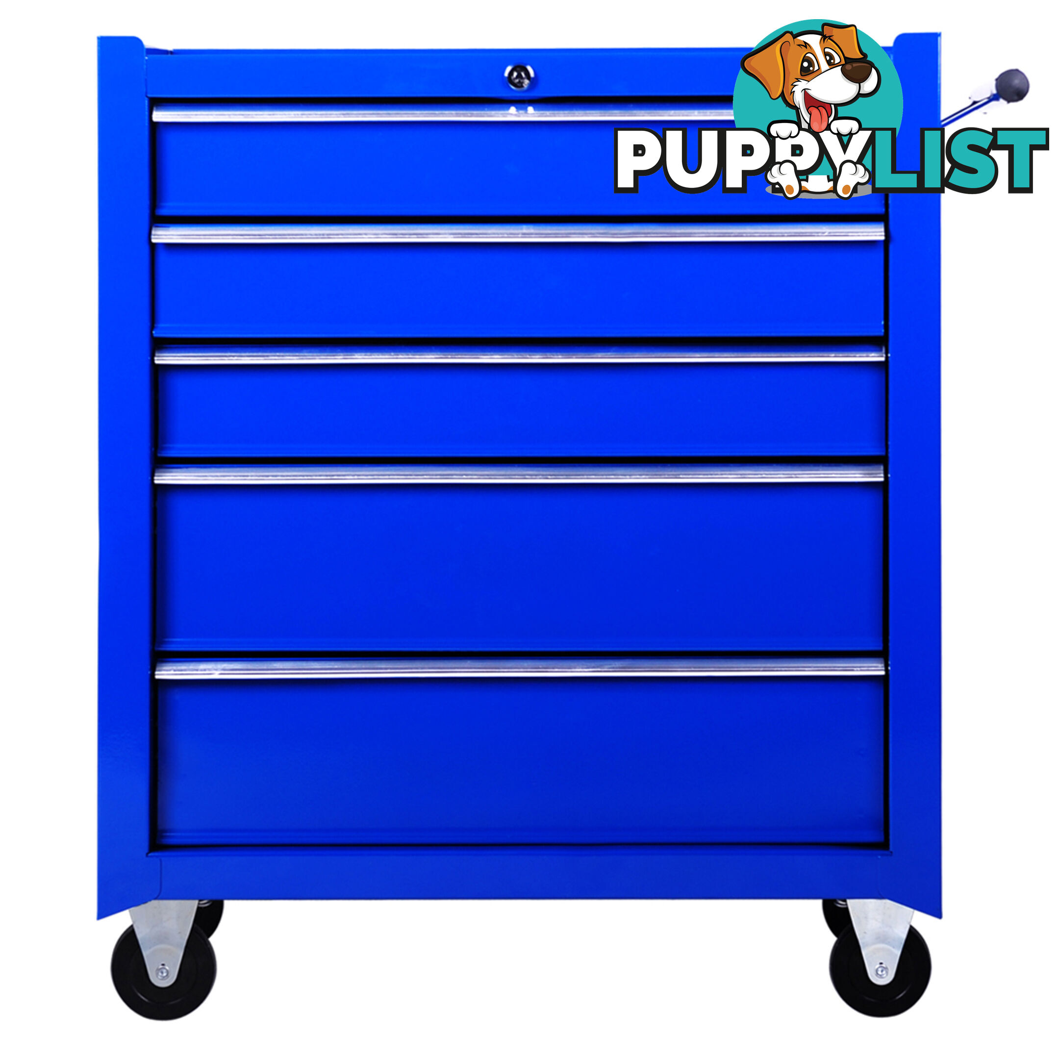 5 Drawers Roller Toolbox Cabinet  Blue