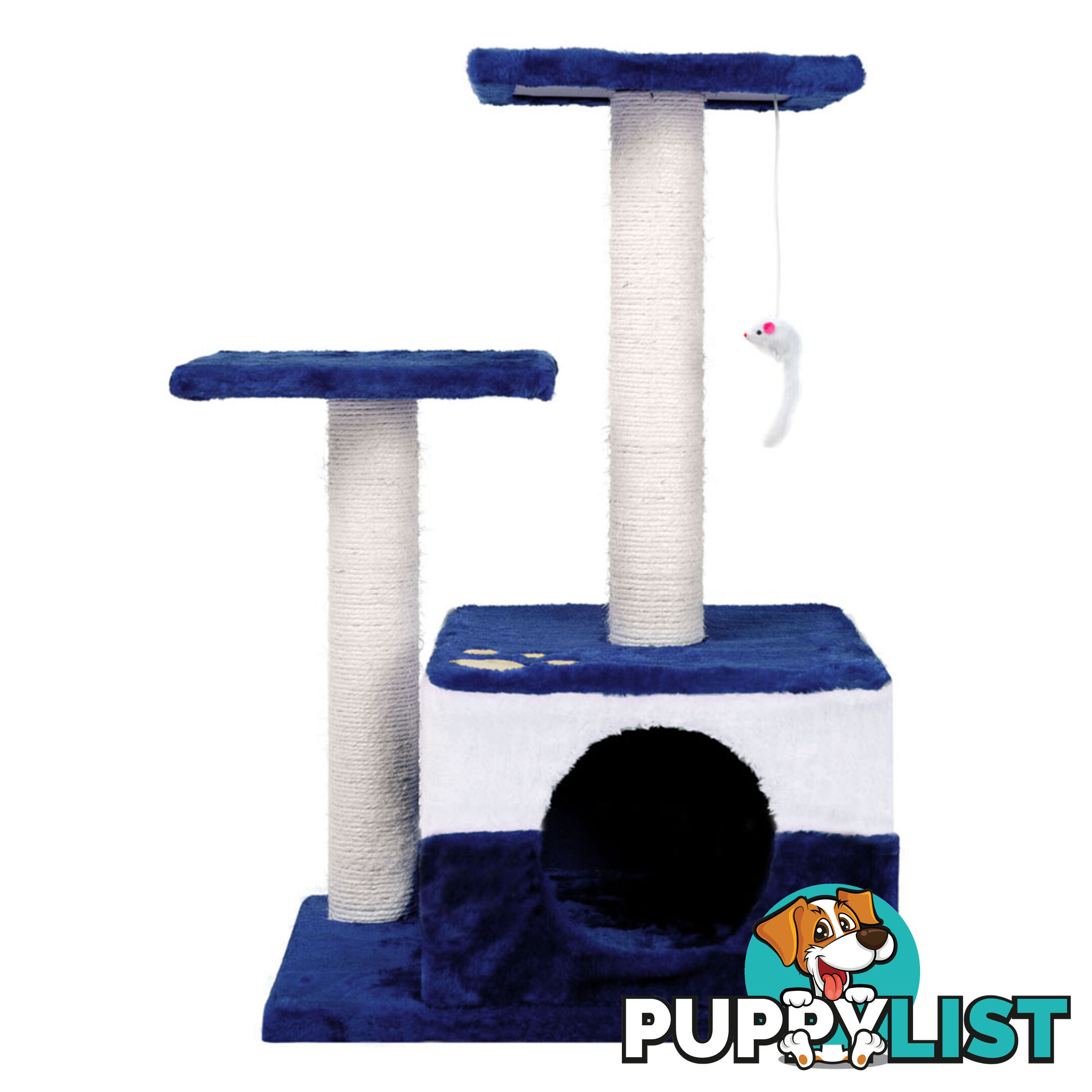 Cat Scratching Poles Post Furniture Tree House Blue