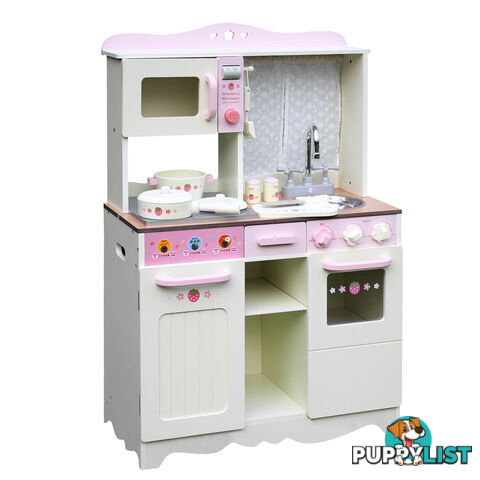 Children Wooden Kitchen Play Set Off White