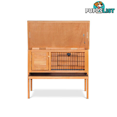 Rabbit Hutch with Hinged Lid