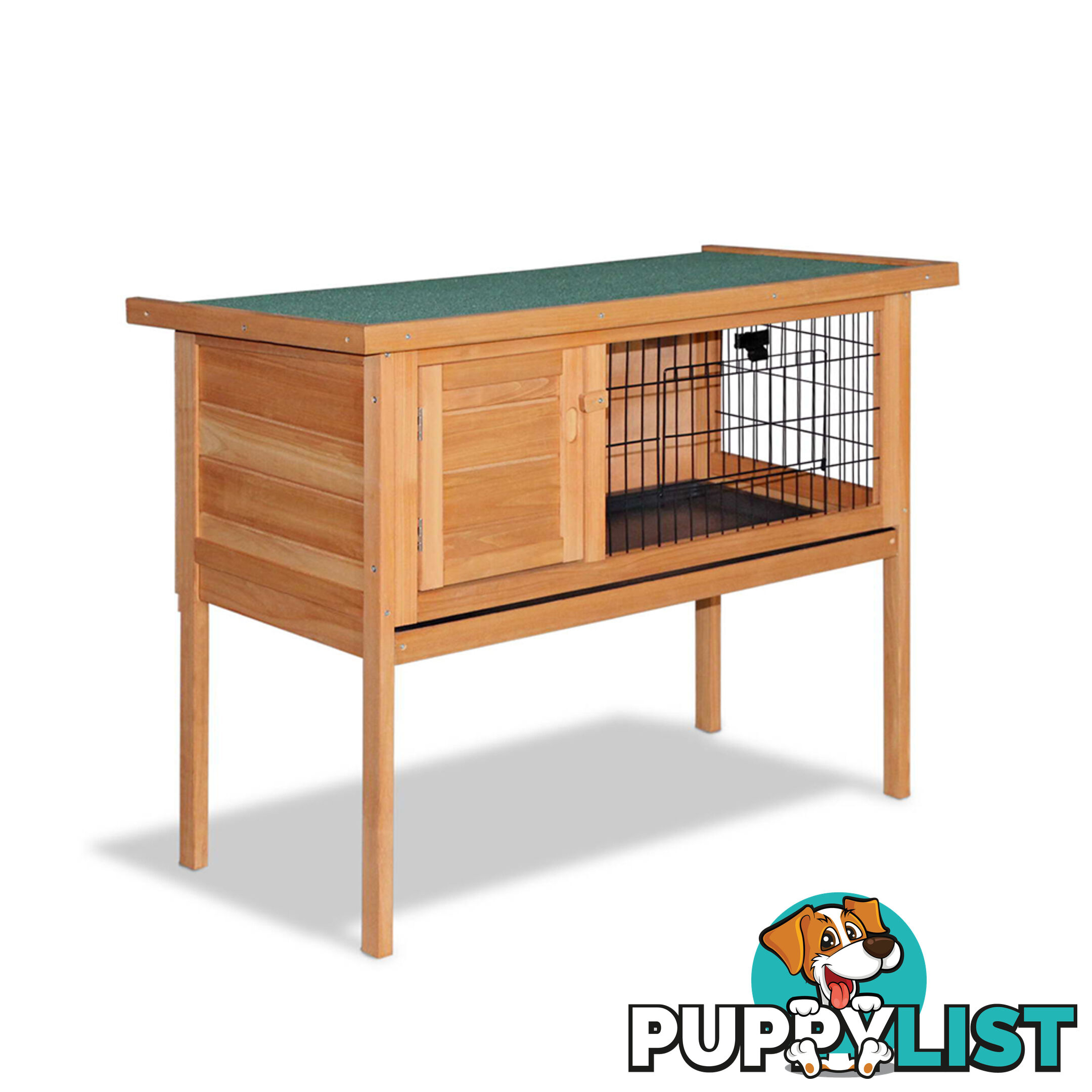 Rabbit Hutch with Hinged Lid