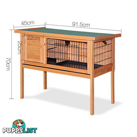 Rabbit Hutch with Hinged Lid