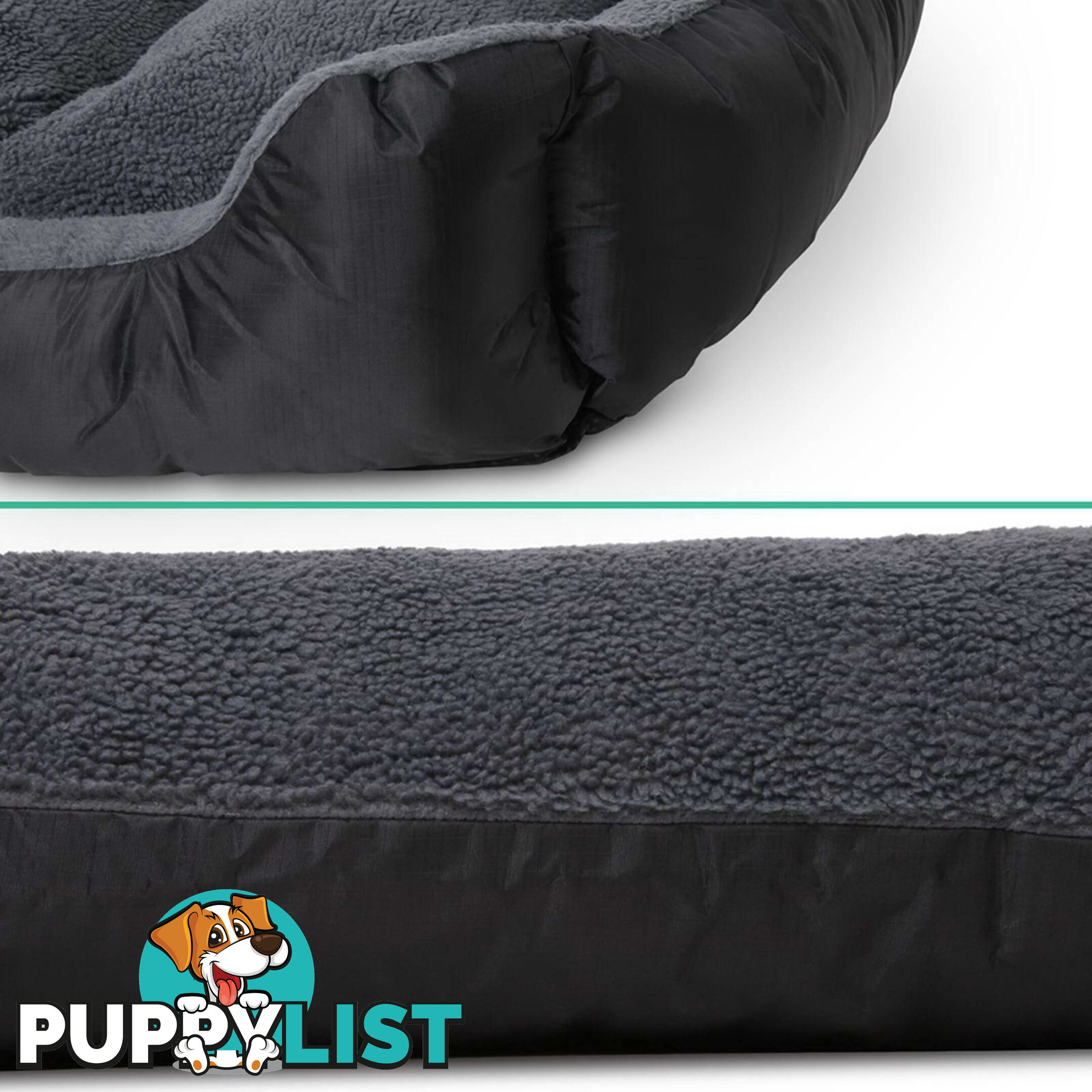 Waterproof Fleece Lined Dog Bed - Large