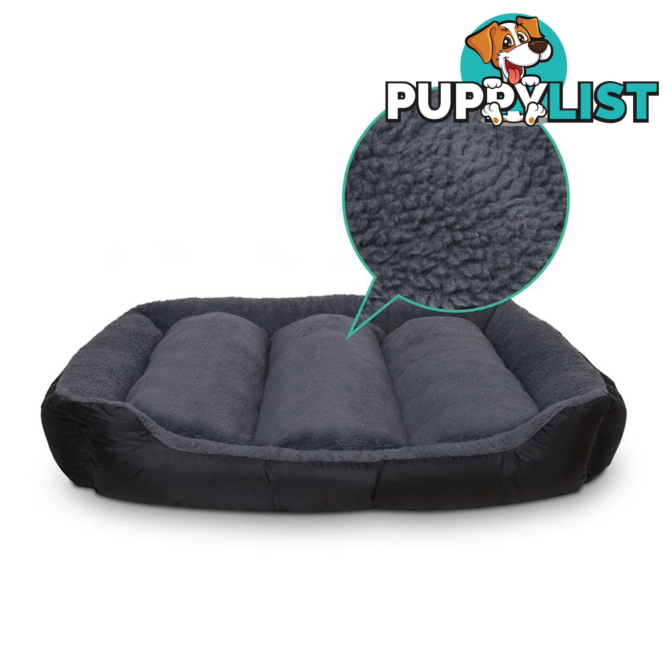 Waterproof Fleece Lined Dog Bed - Large