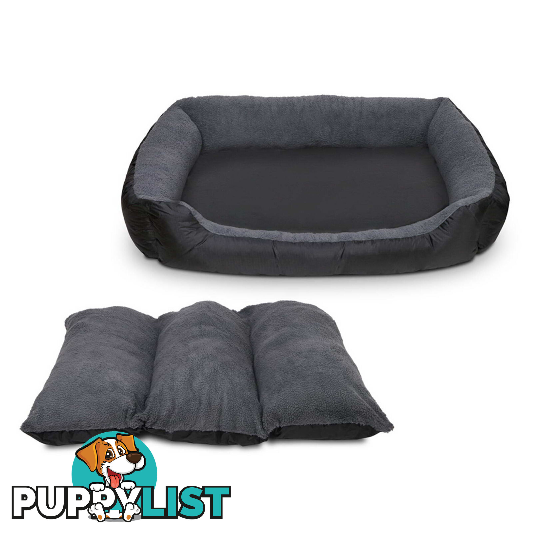 Waterproof Fleece Lined Dog Bed - Large