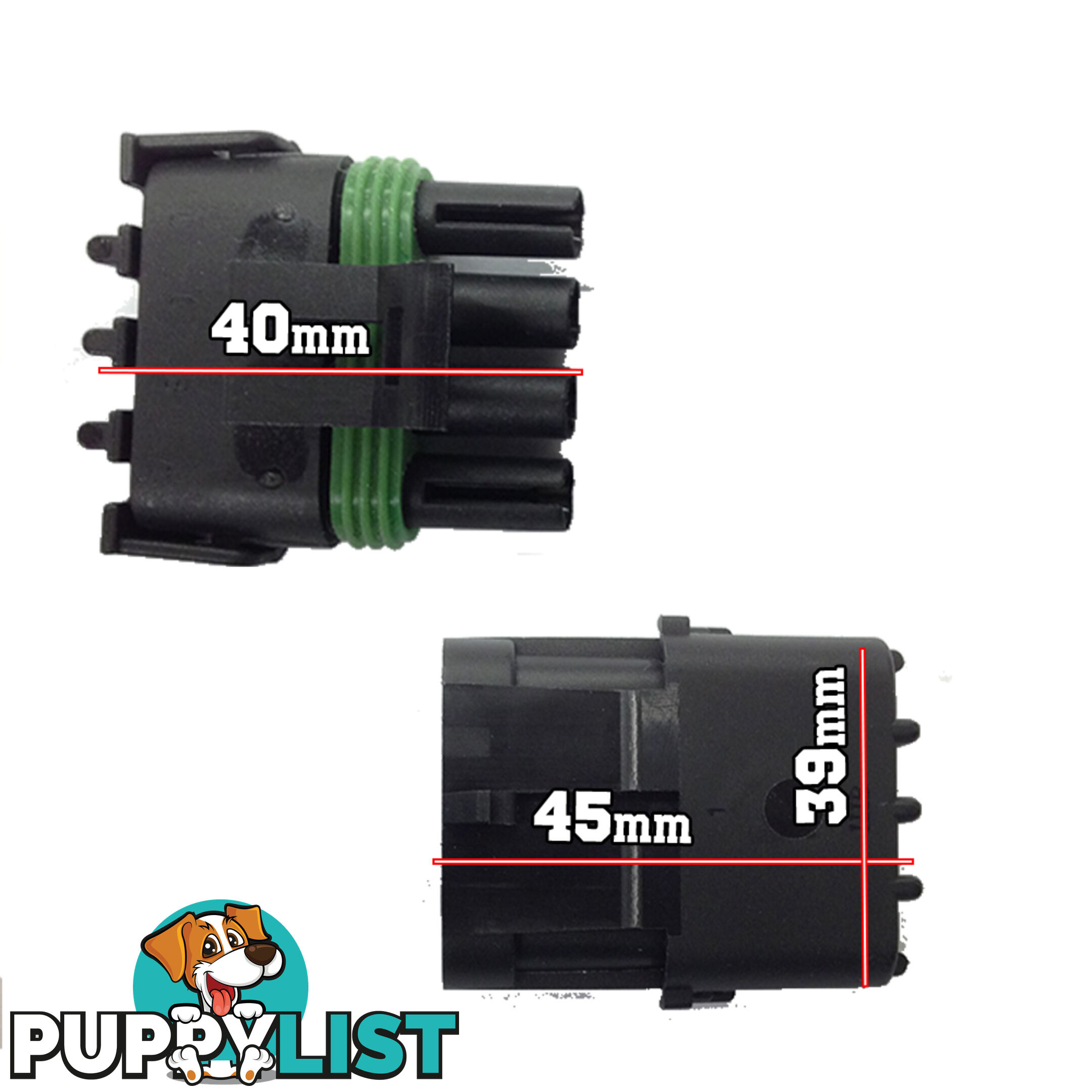 2PCS 12V/24V KITS 1.5MM 4 WAY WATERPROOF AUTO ELECTRICAL WIRE CONNECTOR PLUG