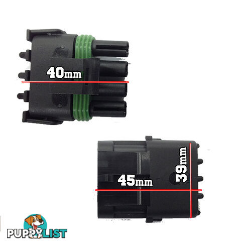 2PCS 12V/24V KITS 1.5MM 4 WAY WATERPROOF AUTO ELECTRICAL WIRE CONNECTOR PLUG