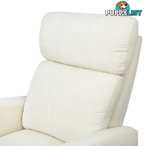 Linen Fabric Armchair Recliner - Beige