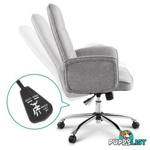 Modern Office Desk Executive Fabric Chair - Grey