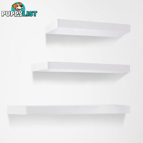 3 pcs Wall Floating Shelf Set Bookshelf Display White