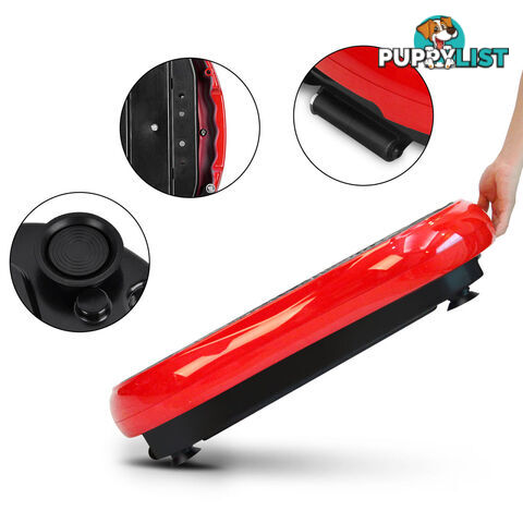 1000W Vibrating Plate with Roller Wheels - Red