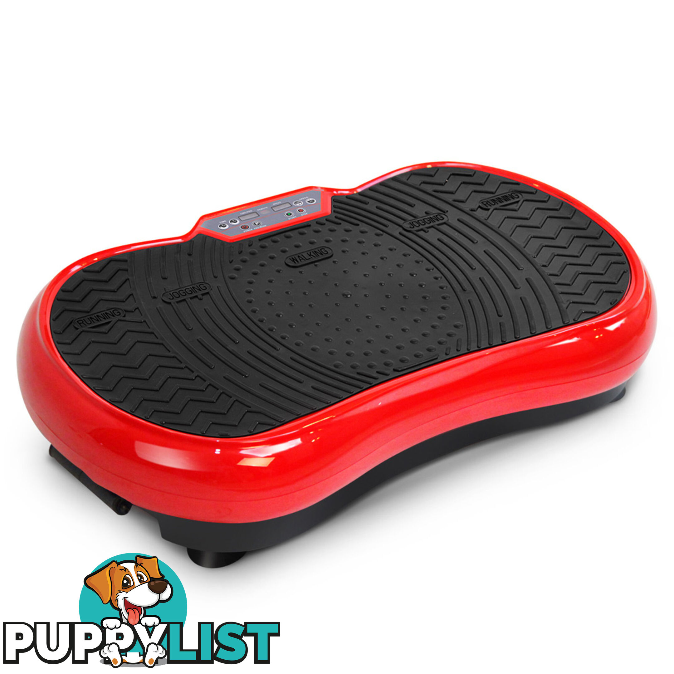 1000W Vibrating Plate with Roller Wheels - Red