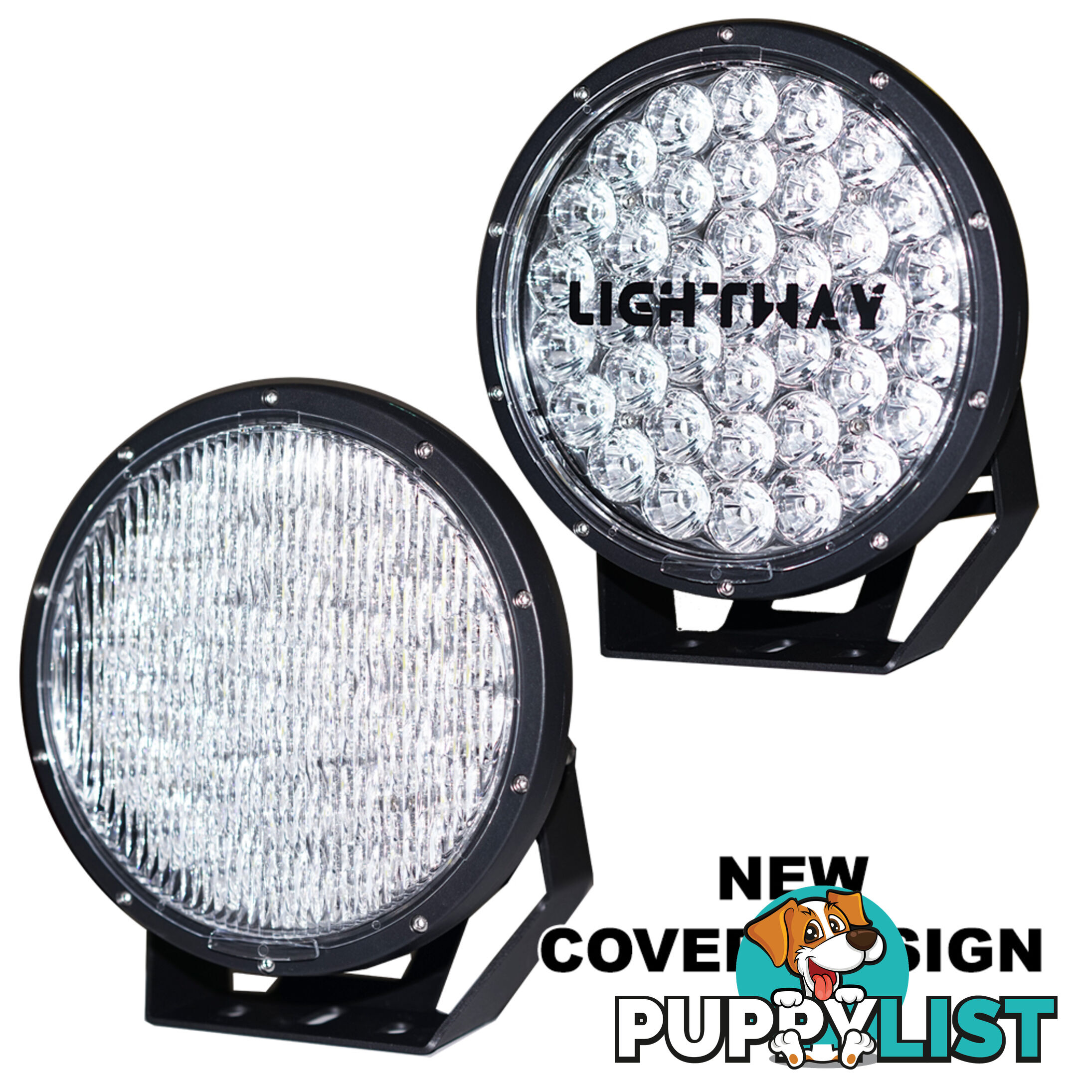 Pair 9inch 370w Cree LED Driving Light Black Spotlight Offroad HID 4x4 ATV