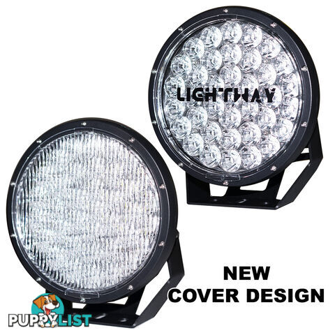 Pair 9inch 370w Cree LED Driving Light Black Spotlight Offroad HID 4x4 ATV