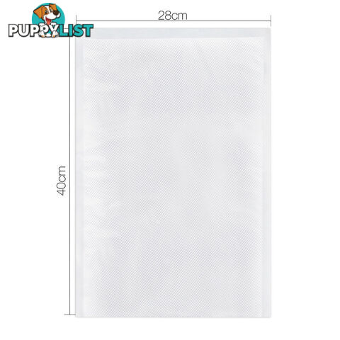 300 Food Sealer Bags: 28 x 40cm