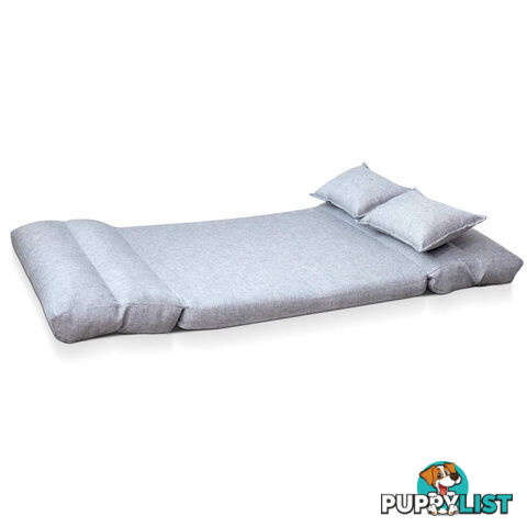 Double Size Adjustable Lounge Sofa - 5 positions Grey