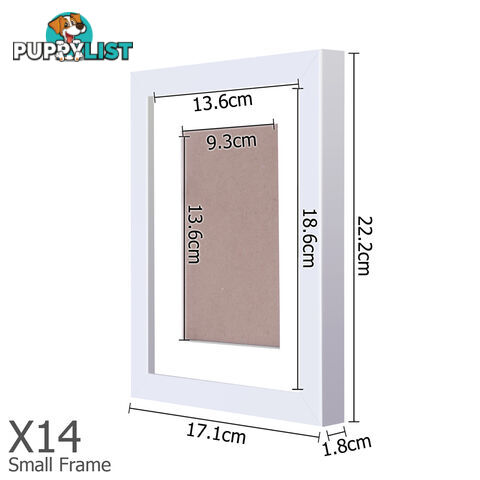 20 pcs Photo Frames Set Wall White