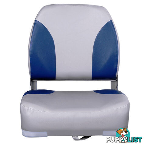 Set of 2 Swivel Folding Marine Boat Seats Grey Blue