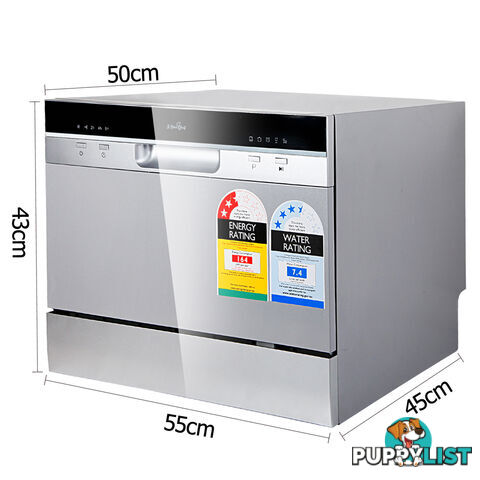 5 Star Chef Electric Benchtop Dishwasher Silver