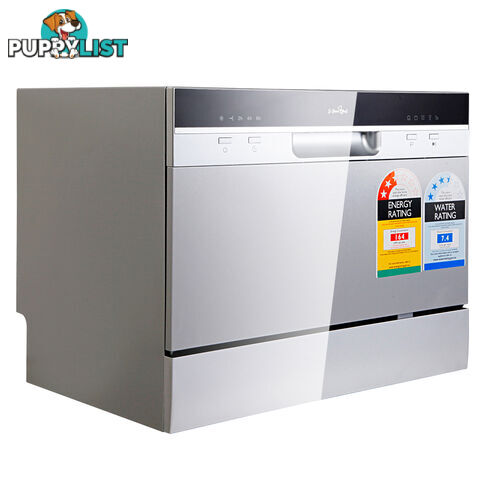 5 Star Chef Electric Benchtop Dishwasher Silver