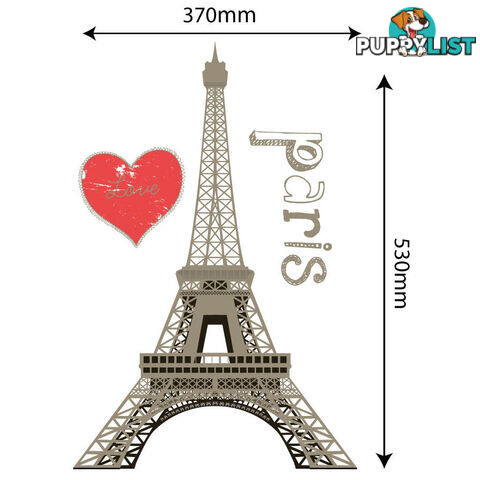 Large Size Paris Eiffel Tower Wall Stickers - Totally Movable