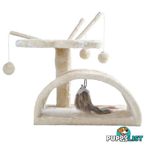 Cat Scratching Poles Post Furniture Tree House Beige