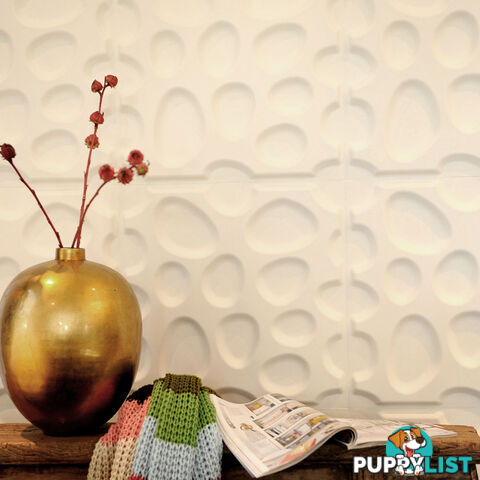 12 Pcs 3D Pebble Design Wall Panel