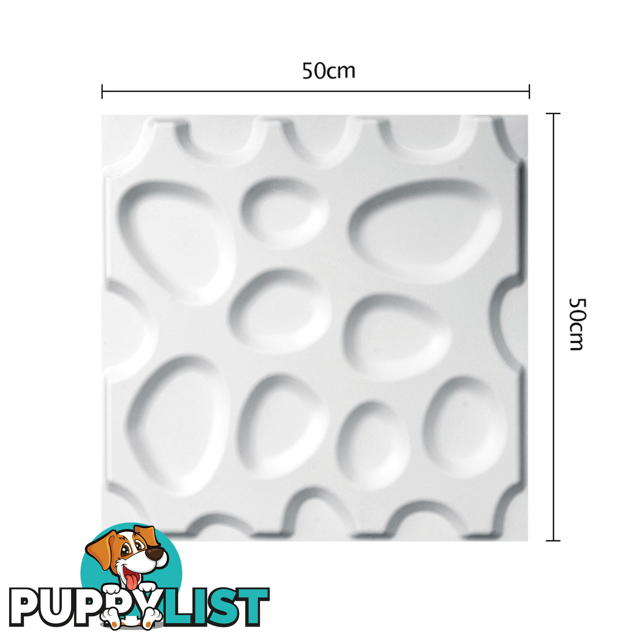 12 Pcs 3D Pebble Design Wall Panel