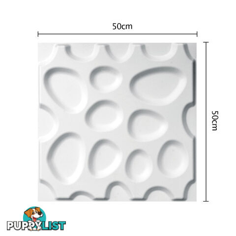 12 Pcs 3D Pebble Design Wall Panel