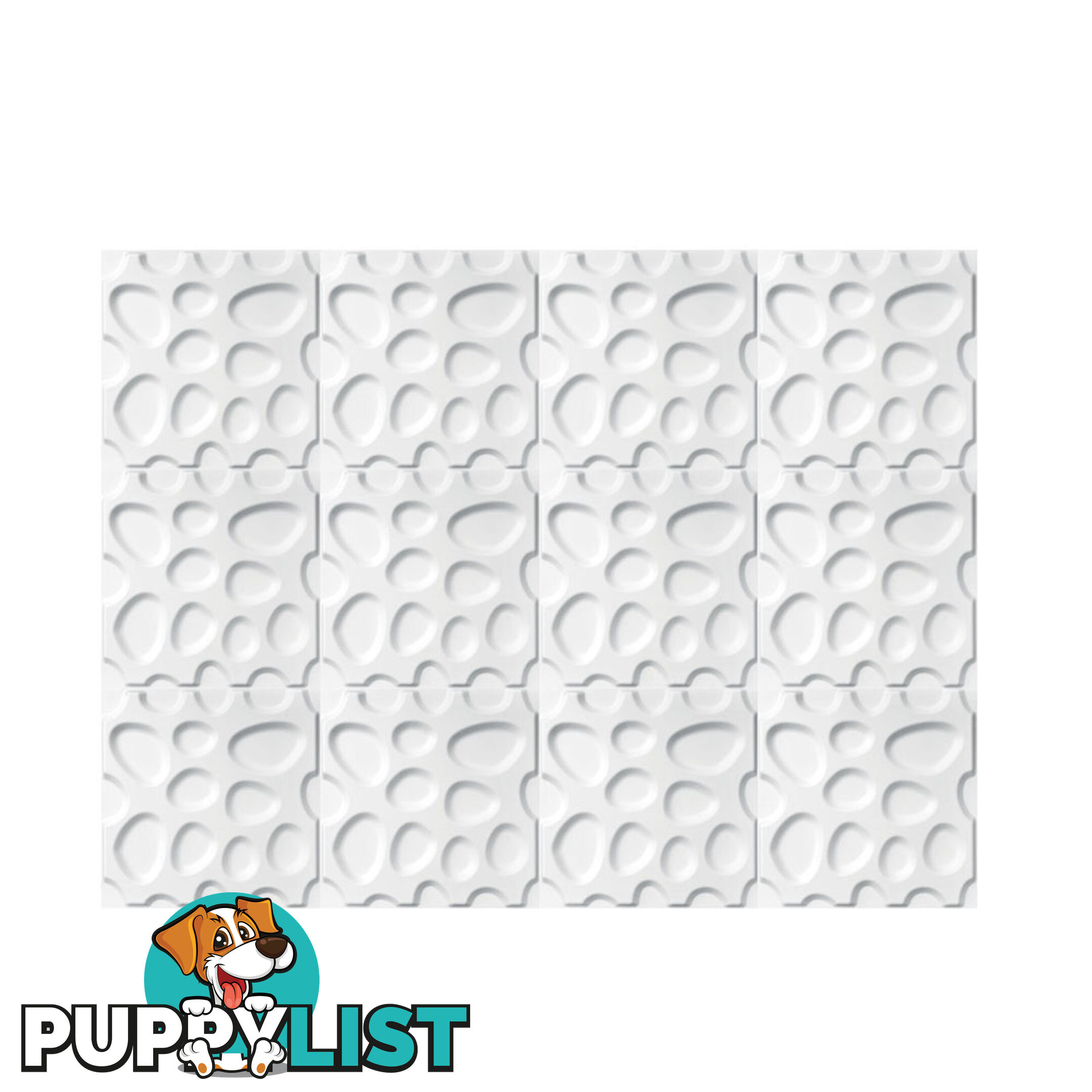 12 Pcs 3D Pebble Design Wall Panel