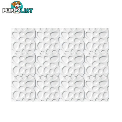 12 Pcs 3D Pebble Design Wall Panel