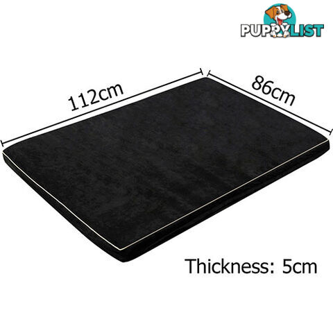 Pet Dog Anti Skid Sleep Memory Foam Mattress Bed Extra Large Black