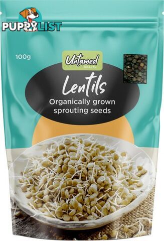 Untamed Lentils Earth-Friendly Sprouting Seeds  100g - Untamed Health - 9325307000524