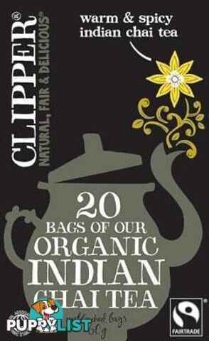 Clipper Organic Indian Chai Tea 20 Teabags - Clipper Teas - 5021991941597