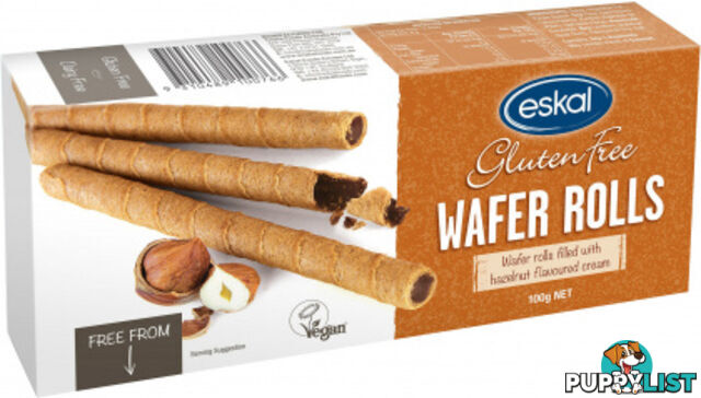 Eskal  Wafer Rolls Hazelnut Cream 100g - Eskal Foods - 9310489100766