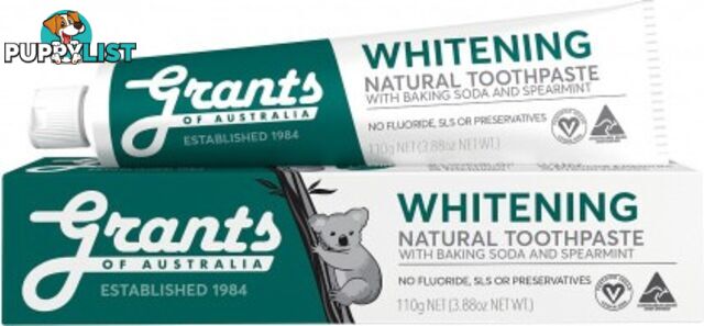 Grants Whitening with Spearmint Natural Toothpaste 110g - Grants - 9312812006103