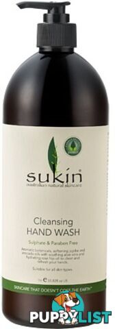 Sukin Cleansing Hand Wash pump 1 Litre - Sukin Naturals - 9327693000218